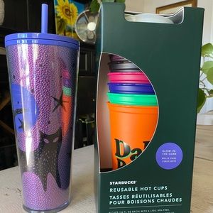 Starbucks Halloween starry cat tumbler glow cups